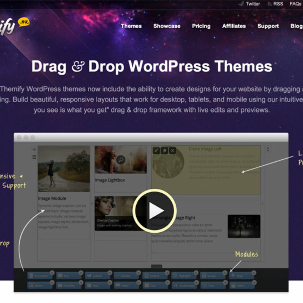 Launched Themify Builder